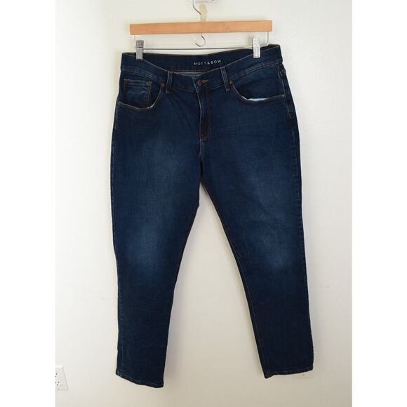 Mott Bow Jeans Women 30x32 Blue Boyfriend Ridge 21 Mo Jeans Denim - Picture 1 of 4